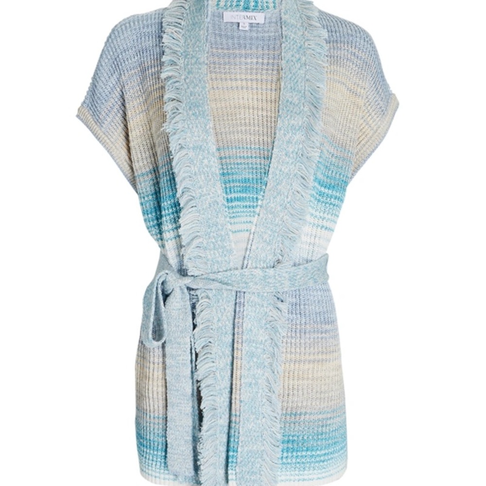 INTERMIX CHIARA SPACE DYE WRAP
CARDIGAN IN MULTI.  X-Small
